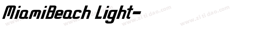 MiamiBeach Light字体转换
